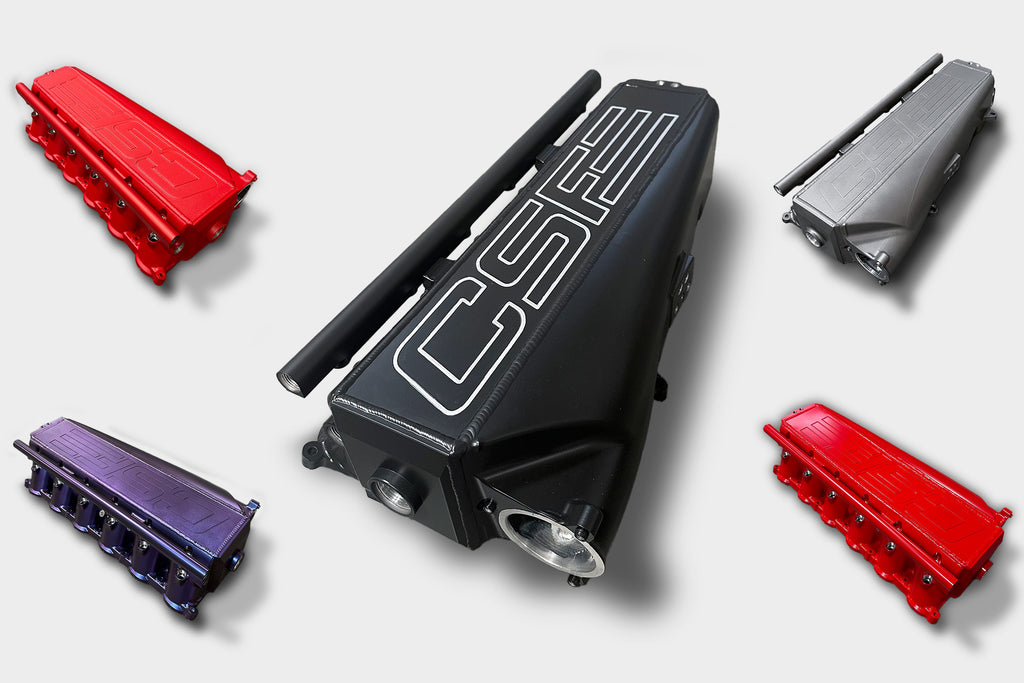 CSF Cooling - Racing & High Performance Division 8400C BMW Gen 2 B58 Race X Charge Air Cooler Manifold - Custom Finish for Select BMW 540i, BMW 540i xDrive, BMW 740i, BMW 740i xDrive, BMW 745e, BMW 745e xDrive, BMW 840i, BMW 840i Gran Coupe, BMW 840i
