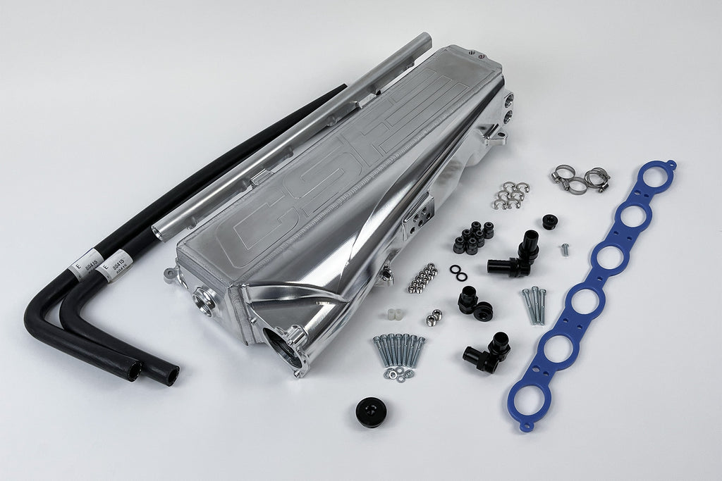 CSF Cooling - Racing & High Performance Division 8400B BMW Gen 2 B58 Race X Charge Air Cooler Manifold - Thermal Dispersion Black for Select BMW 540i, BMW 540i xDrive, BMW 740i, BMW 740i xDrive, BMW 745e, BMW 745e xDrive, BMW 840i, BMW 840i Gran Coupe,