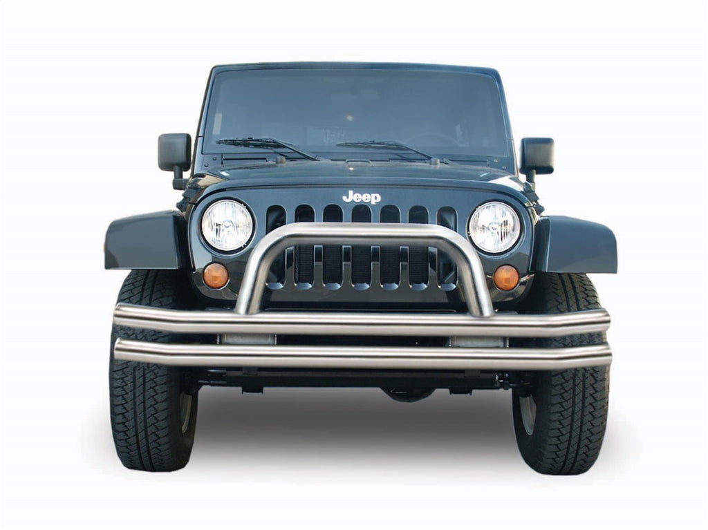 Rampage 8420 Front Double Tube Bumper for Select Jeep CJ5, Jeep CJ7, Jeep TJ, Jeep Wrangler
