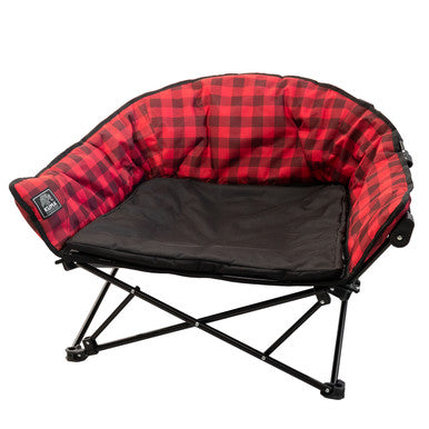 KUMA 844-KM-DG-RPB Lazy Bear Dog Bed - Red/Black Plaid