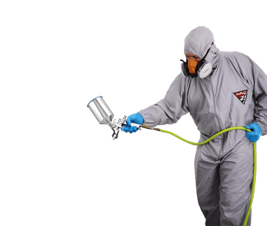 FBS _NOT_FOUND Micro-Gard Waterborne PPE Paint Suit, 100% Micro-Nylon - Gray