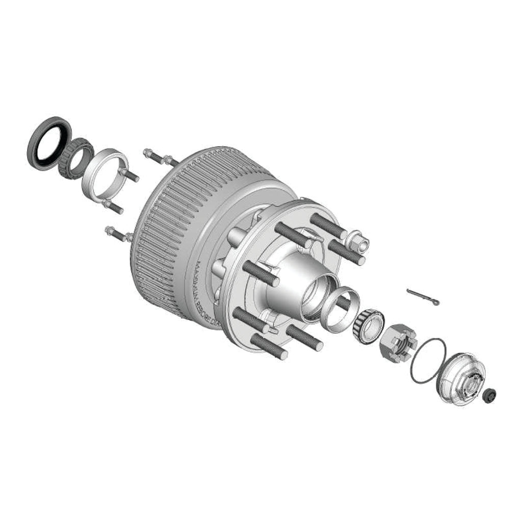 CURT 85373828 Trailer Axle Oil and Dust Cap with Set Screw - 8,000 lbs. Clear