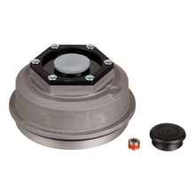 Load image into Gallery viewer, CURT 85373829 Threaded Dust Cap with Rubber Plug, O-Ring, 4" Diameter, 10,000-16,000-lb. Axles