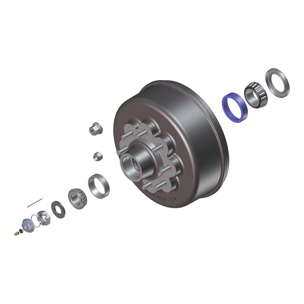 CURT 85373928 Trailer Axle Oil and Dust Cap with Set Screw - 8,000 lbs. Clear