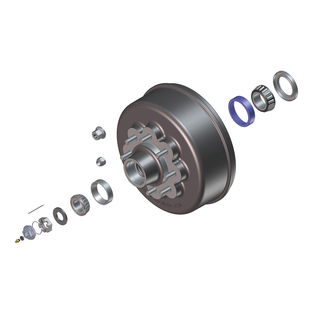 CURT 85373928 Trailer Axle Oil and Dust Cap with Set Screw - 8,000 lbs. Clear