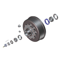 Load image into Gallery viewer, CURT 85373929 Threaded Dust Cap with Rubber Plug &amp; O-Ring, 2-7/8" Diameter, 8,000-lb. Axles