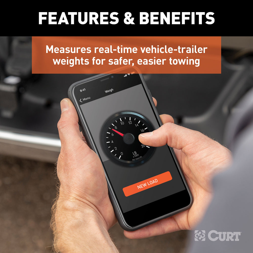 CURT 51701 BetterWeigh Mobile Towing Scale with TowSense Technology (OBD-II) - Truck Part Superstore