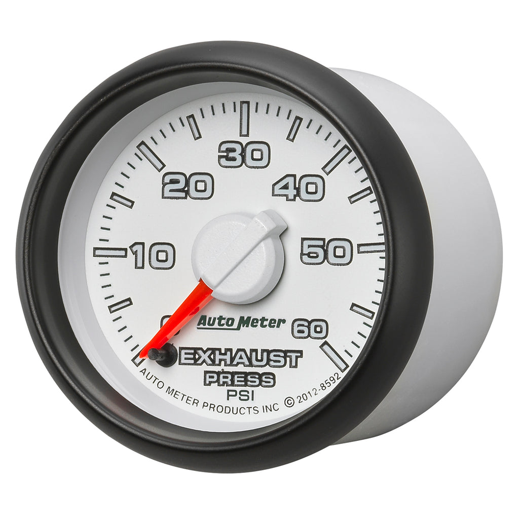 AutoMeter 8592 GAUGE, EXHAUST PRESS., 2 1/16", 60PSI, STEPPER MOTOR, RAM GEN 3 FACTORY MATCH for Select Dodge Ram 2500, Dodge Ram 3500, Dodge Ram 4500, Dodge Ram