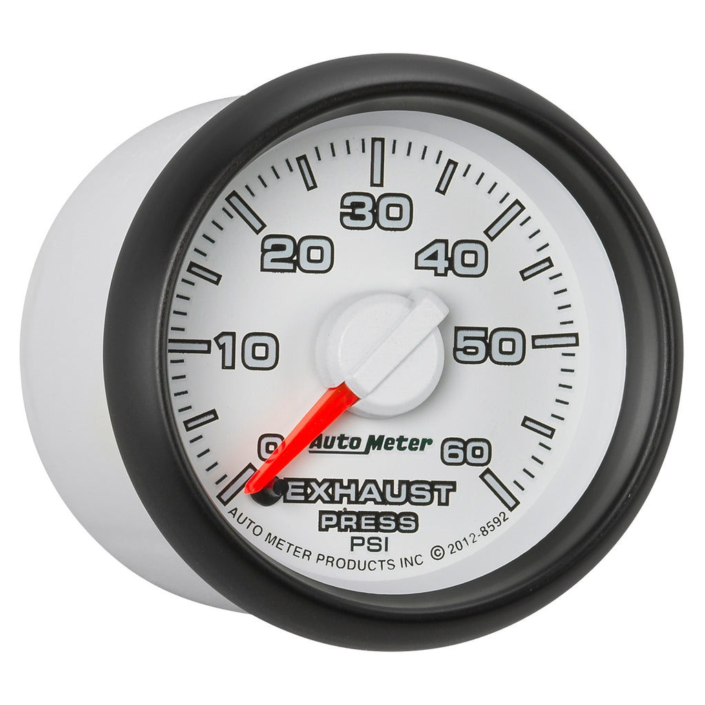 AutoMeter 8592 GAUGE, EXHAUST PRESS., 2 1/16", 60PSI, STEPPER MOTOR, RAM GEN 3 FACTORY MATCH for Select Dodge Ram 2500, Dodge Ram 3500, Dodge Ram 4500, Dodge Ram
