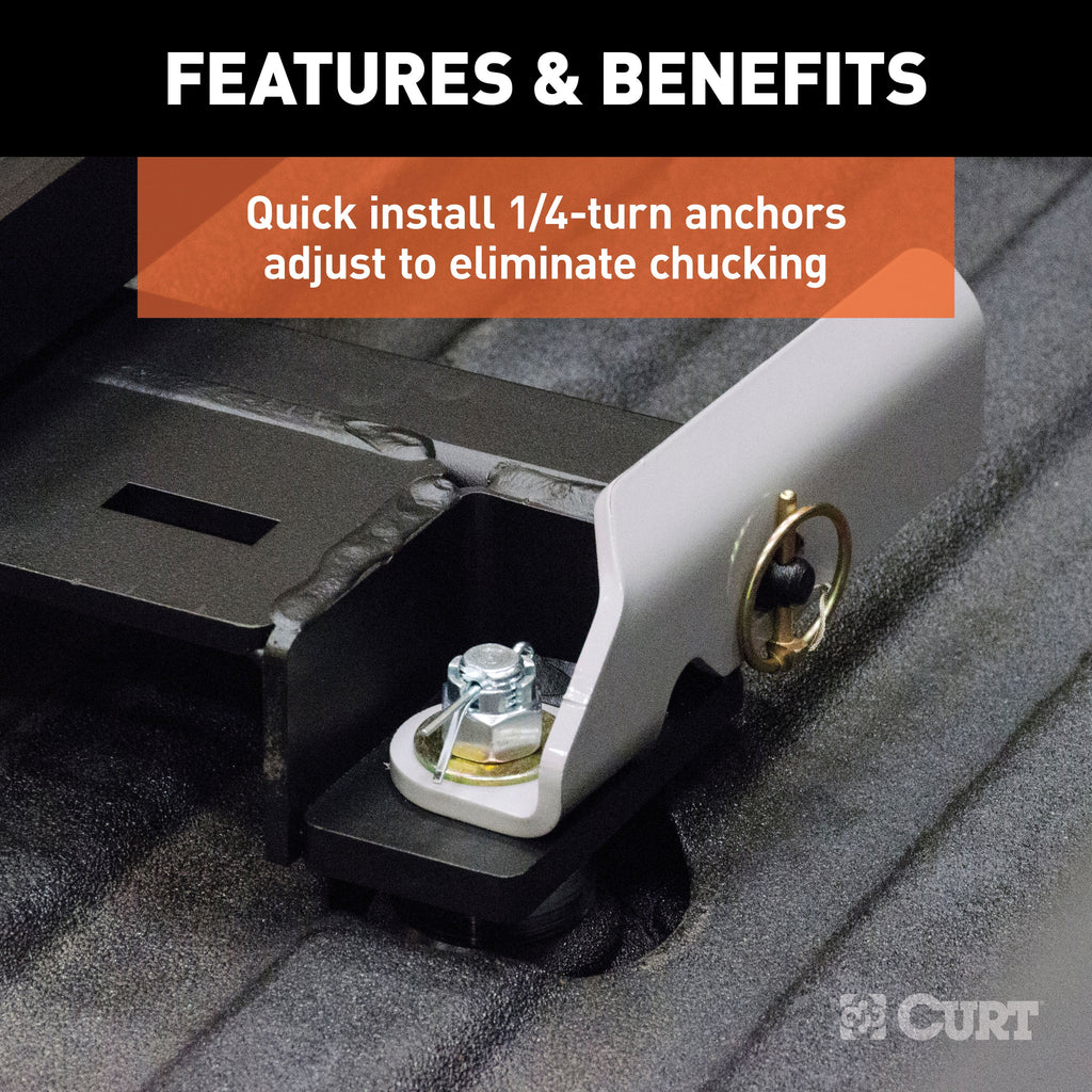 CURT 16669 A20 Sliding 5th Wheel Hitch; 20K; Select Silverado; Sierra; 6.5ft. Bed Puck Syst - Truck Part Superstore