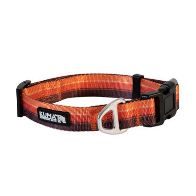 KUMA 867-KM-BTCL-OB-S Backtrack Dog Collar - Small - 11-14" - Orange/Brown