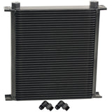 Derale 54080 40 Row Series 10000 Stack Plate Fluid Cooler, 90 degree swivel -10AN