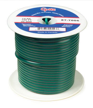 Grote 87-5006 (GPT) General Purpose Thermo Plastic Wire, Length 100' Green