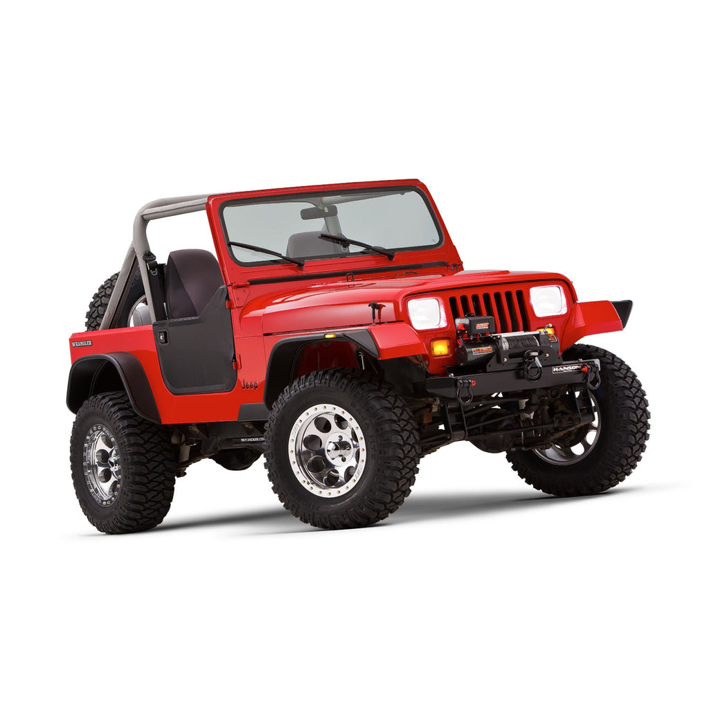 87-95-Jeep-Wrangler-Flat-Style-Flares-4Pc-Excludes-Renegade---Black