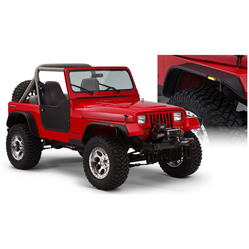 87-95-Jeep-Wrangler-Flat-Style-Flares-4Pc-Excludes-Renegade---Black