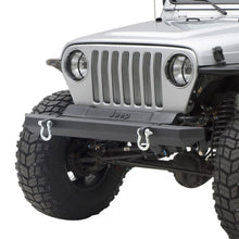 Load image into Gallery viewer, 8706-Wrangler-YjTjLj-Src-Classic-Rock-Crawler-Front-Bumper-W-Drings;-Black-Powdercoat