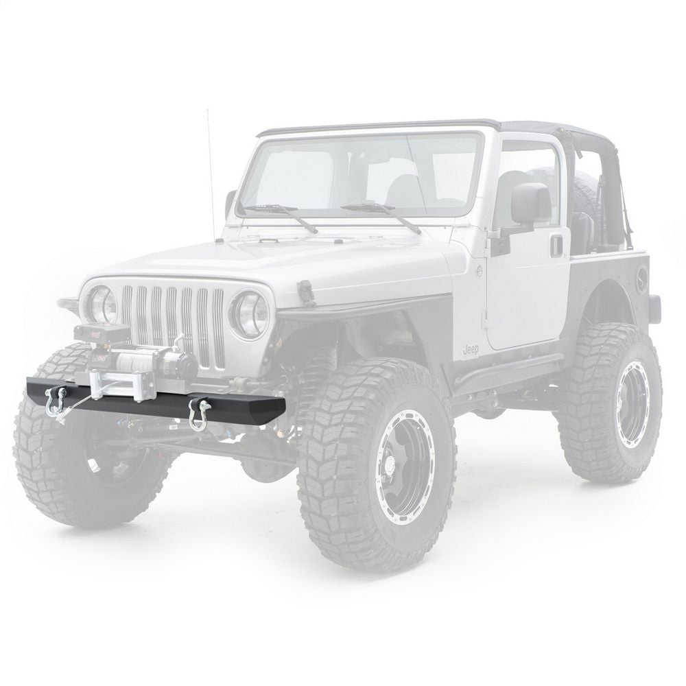 8706-Wrangler-YjTjLj-Src-Classic-Rock-Crawler-Front-Bumper-W-Drings;-Black-Powdercoat