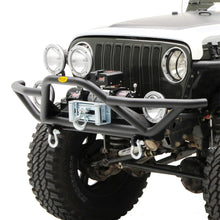 Load image into Gallery viewer, 8706-Wrangler-YjTjLj-Src-Front-Grille-Guard-Bumper-WDring-Mountsblack-Texture