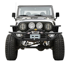 Load image into Gallery viewer, 8706-Wrangler-YjTjLj-Src-Front-Grille-Guard-Bumper-WDring-Mountsblack-Texture