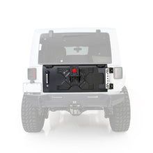 Load image into Gallery viewer, 8706-Wrangler-YjTjLj-Src-Mid-Width-Rear-Tubular-Bumper-WHitch--Tire-Carrier-Mount-Stud;Text-Blk