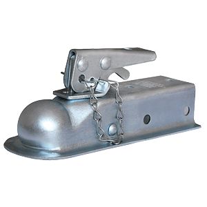 Husky Towing 87070 Strait 2" Wide Chanl Mnt Bolt-On 2K LB Gross Wt Cap 1-7/8" Ball Wedge Latch Raw