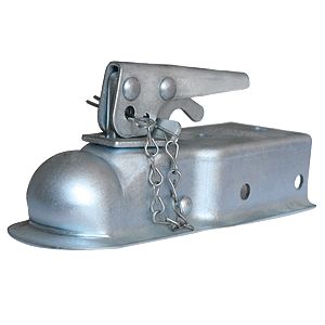 Husky Towing 87071 Strait 2-1/2" Wide Chanl Mnt Bolt-On 2K LB Grs Wt Cp 1-7/8" ball Wedge Latch Raw