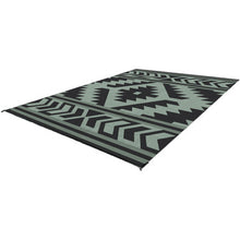 Load image into Gallery viewer, KUMA 876-KM-SFB-SG-9 Sante Fe Boho Outdoor Mat - 9&#39; x 9&#39; (Sage/Black)