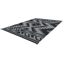 Load image into Gallery viewer, KUMA 877-KM-SFB-GB-12 Sante Fe Boho Outdoor Mat - 12&#39; x 9&#39; (Black/Grey)