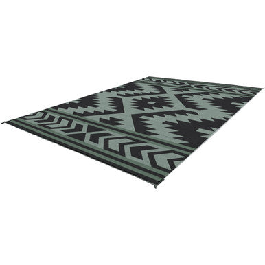 KUMA 877-KM-SFB-SG-12 Sante Fe Boho Outdoor Mat - 12' x 9' (Sage/Black)