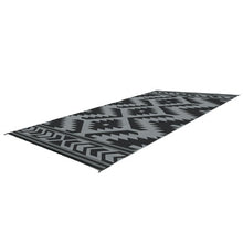 Load image into Gallery viewer, KUMA 878-KM-SFB-GB-18 Sante Fe Boho Outdoor Mat - 18&#39; x 9&#39; (Black/Grey)