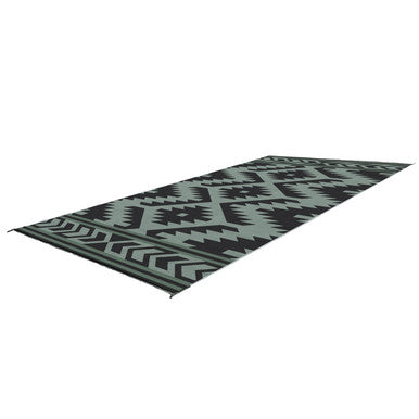 KUMA 878-KM-SFB-SG-18 Sante Fe Boho Outdoor Mat - 18' x 9' (Sage/Black)