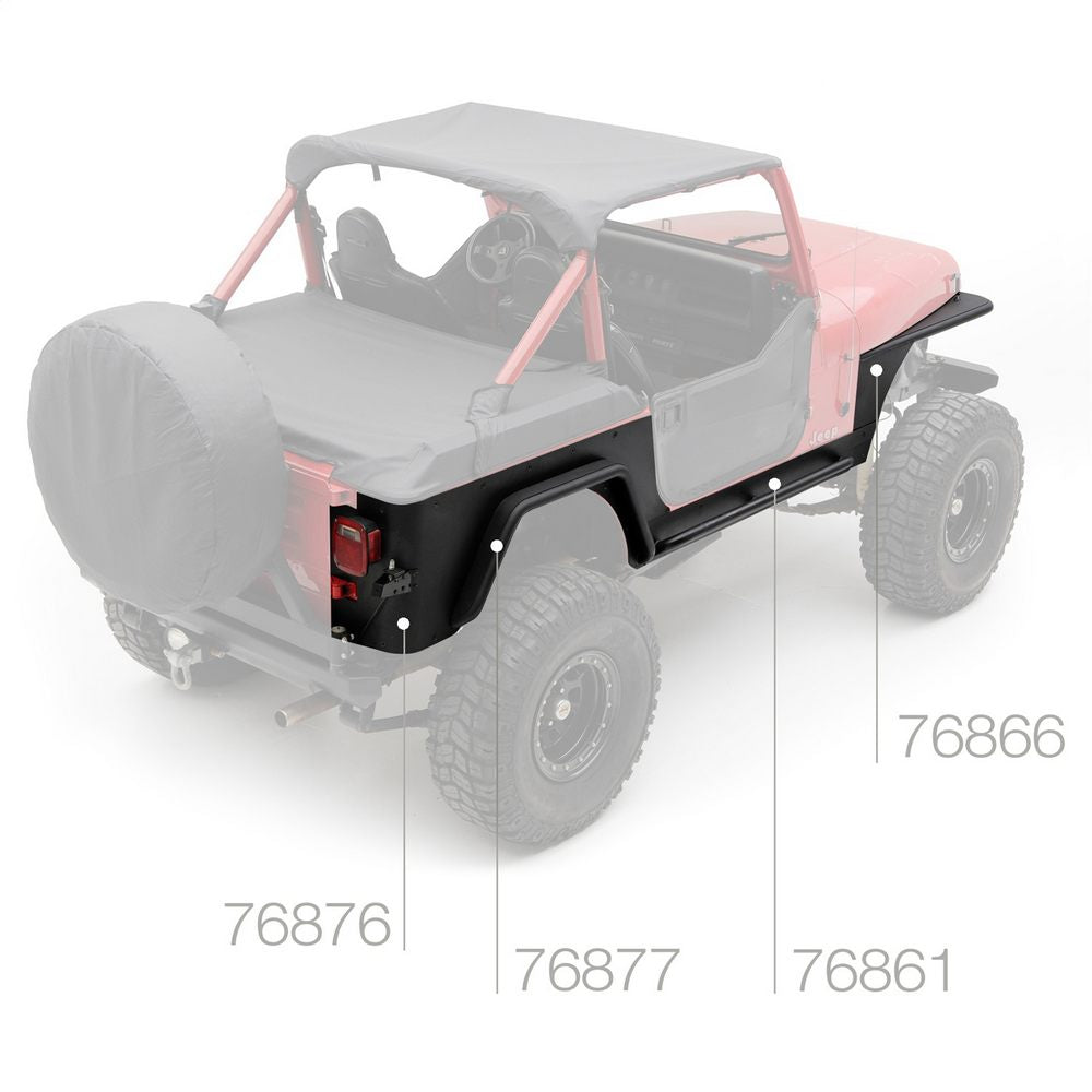 8795-Wrangler-(Yj)-Xrc-Rear-3In-Fender-Flares-Black-Textured