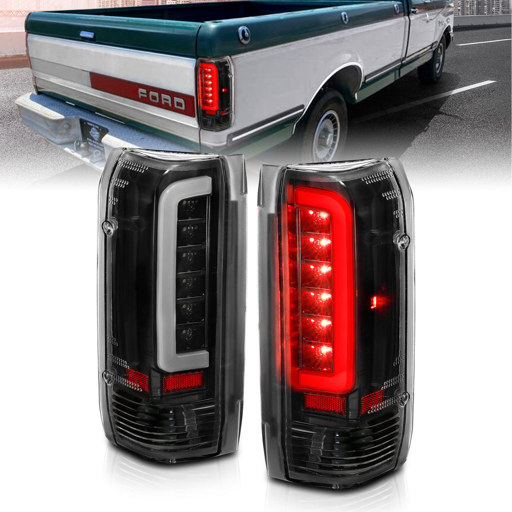 8796-F150F250F350F4508896-Bronco-Led-Tail-Lights-Black-Housing-Clear-Lens