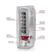 Load image into Gallery viewer, 8796-F150F250F350F4508896-Bronco-Led-Tail-Lights-Chrome-Housing-Clear-Lens