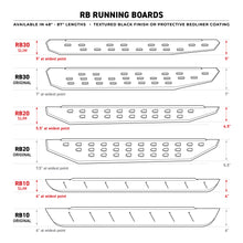 Load image into Gallery viewer, 87In-Long-Running-Boards-Side-Step-Rb-10-Black-Powdercoat(Brkts-Sold-Sep)