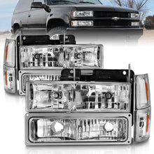 Load image into Gallery viewer, 88-98-Chevrolet-C1500-Crystal-Headlights-Chrome-W-Signal-And-Side-Marker-Lights