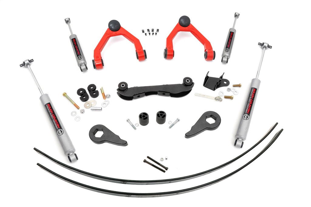 Rough Country 17030RED Suspension Lift Kit w/Shocks for Select Chevrolet Blazer, Chevrolet K1500, Chevrolet K1500 Suburban, Chevrolet Tahoe, GMC K1500, GMC K1500 Suburban, GMC Yukon