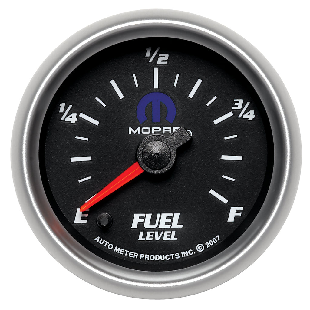 AutoMeter 880013 GAUGE, FUEL LEVEL, 2 1/16", 0-280O PROGRAMMABLE, BLACK, MOPAR