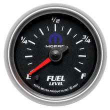 Load image into Gallery viewer, AutoMeter 880013 GAUGE, FUEL LEVEL, 2 1/16", 0-280O PROGRAMMABLE, BLACK, MOPAR