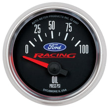 Load image into Gallery viewer, AutoMeter 880076 GAUGE, OIL PRESS, 2 1/16" , 100PSI, ELEC, FORD RACING