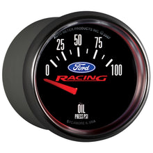 Load image into Gallery viewer, AutoMeter 880076 GAUGE, OIL PRESS, 2 1/16" , 100PSI, ELEC, FORD RACING