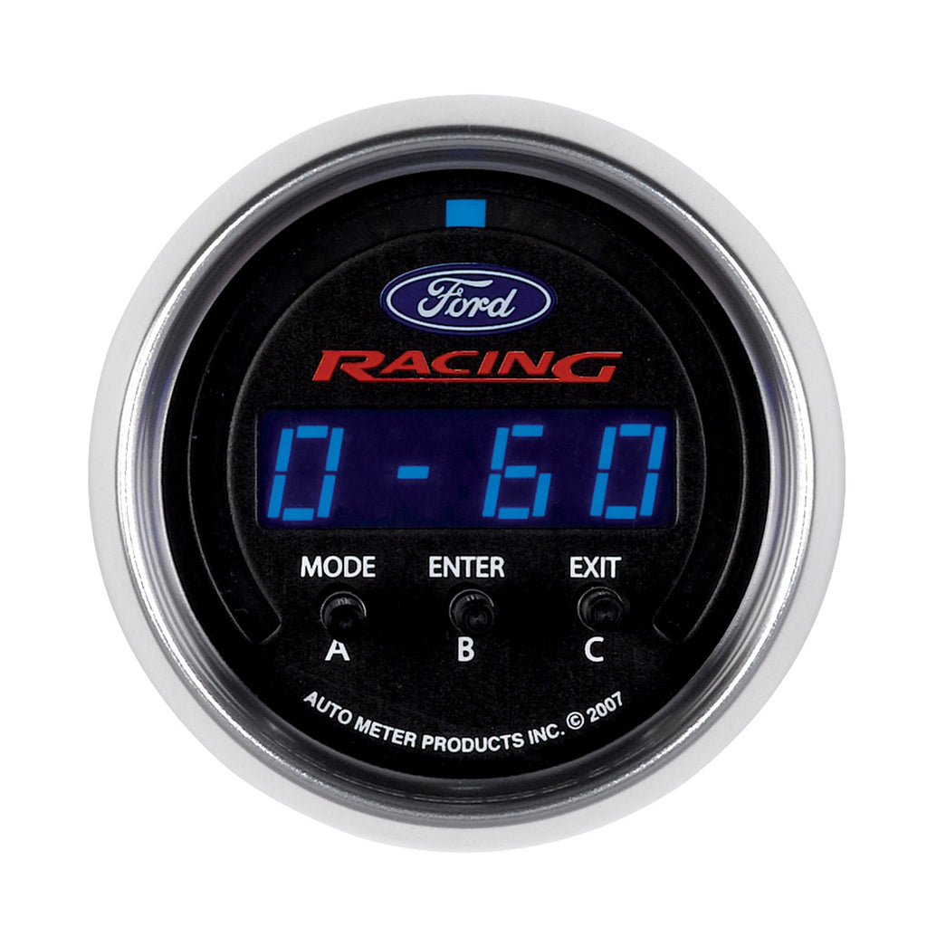 AutoMeter 880089 GAUGE, PERF METER, 2 1/16", 1/4 MILE/HP/0-60/60-0/G FORCES, DIGITAL, FORD RACING