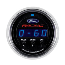 Load image into Gallery viewer, AutoMeter 880089 GAUGE, PERF METER, 2 1/16", 1/4 MILE/HP/0-60/60-0/G FORCES, DIGITAL, FORD RACING