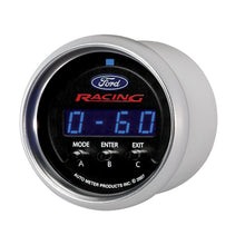 Load image into Gallery viewer, AutoMeter 880089 GAUGE, PERF METER, 2 1/16", 1/4 MILE/HP/0-60/60-0/G FORCES, DIGITAL, FORD RACING