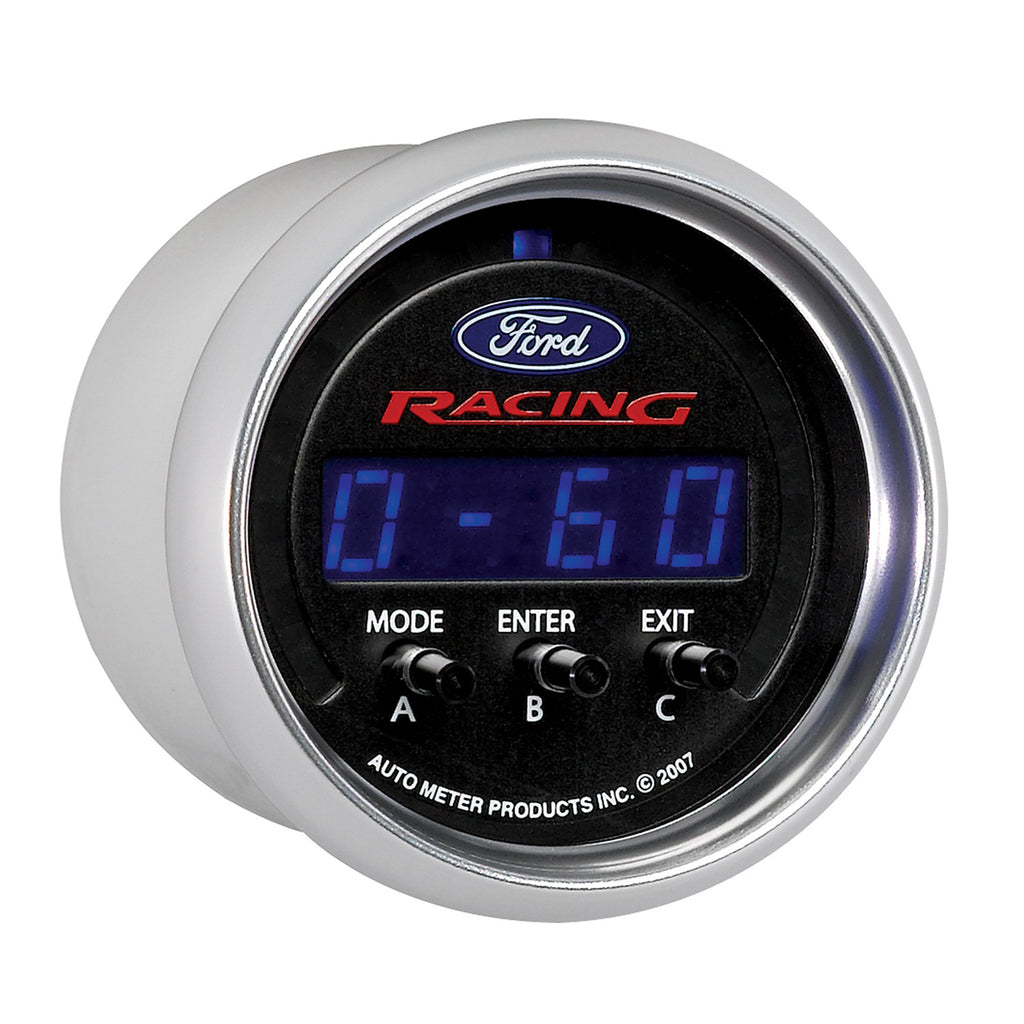 AutoMeter 880089 GAUGE, PERF METER, 2 1/16", 1/4 MILE/HP/0-60/60-0/G FORCES, DIGITAL, FORD RACING