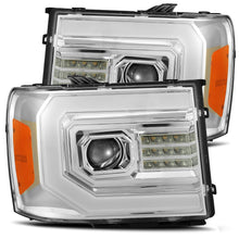 Load image into Gallery viewer, AlphaRex 880096 LED Projector Headlights in Chrome for Select GMC Sierra