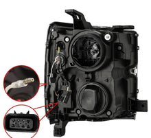 Load image into Gallery viewer, AlphaRex 880098 Projector Headlights Black for Select Chevrolet Silverado 2500, Chevrolet Silverado HD, Chevrolet Silverado 3500, Chevrolet Silverado HD