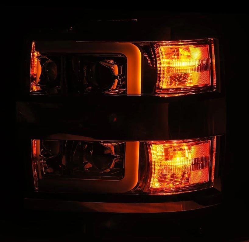 AlphaRex 880099 Projector Headlights Chrome for Select Chevrolet Silverado 2500, Chevrolet Silverado HD, Chevrolet Silverado 3500, Chevrolet Silverado HD