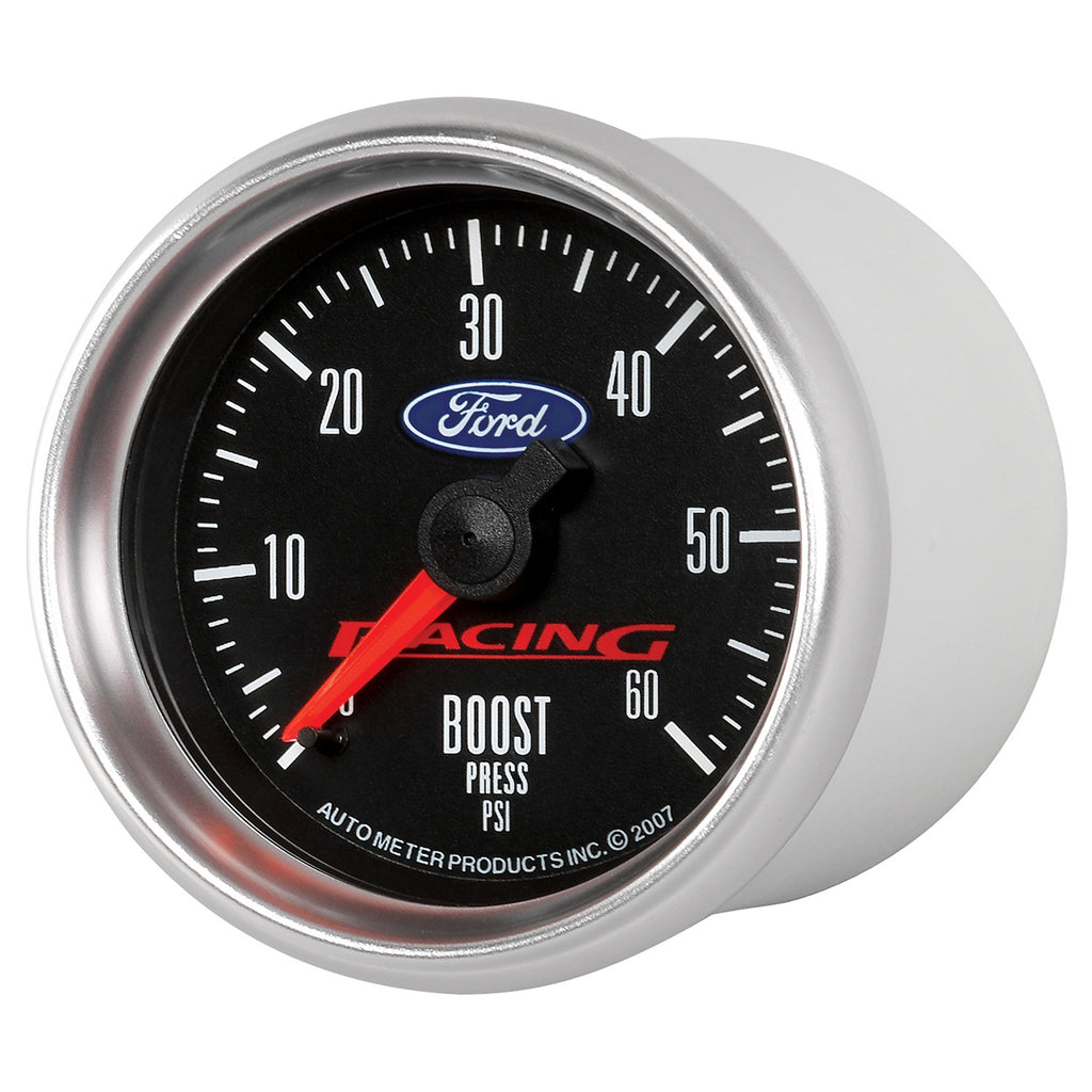 AutoMeter 880106 GAUGE, BOOST, 2 1/16", 60PSI, MECHANICAL, FORD RACING