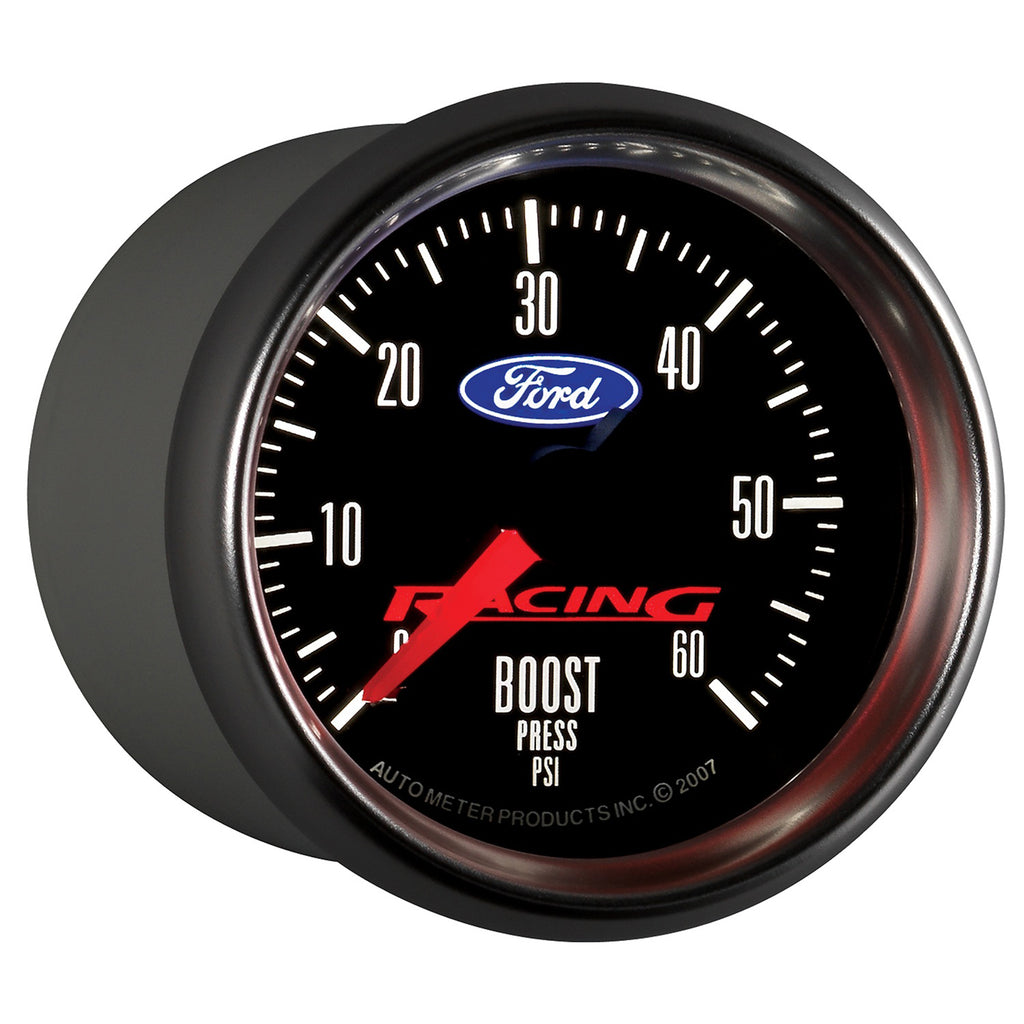 AutoMeter 880106 GAUGE, BOOST, 2 1/16", 60PSI, MECHANICAL, FORD RACING